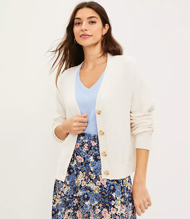 Stitchy Cardigan | LOFT