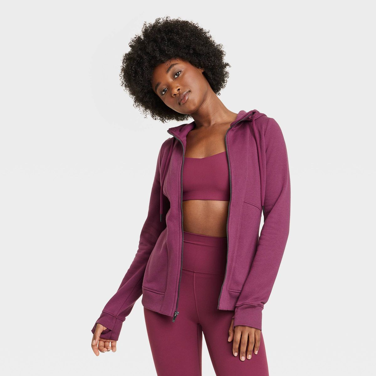 Women's Full Zip Fleece Hoodie - All in Motion™ | Target