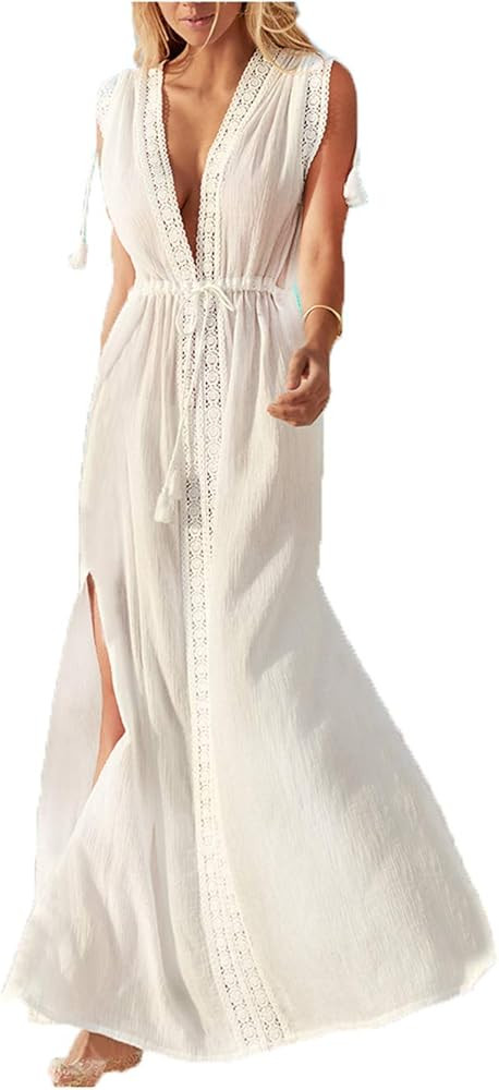 Wander Agio Womens Conservative Bikini Cover Up Beach Kimono Coverups Robe Pringting Covers | Amazon (US)