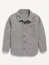 Long-Sleeve Herringbone Pocket Shirt for Toddler Boys | Old Navy (US)