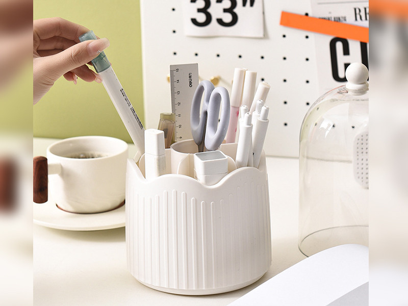 Luxspire Makeup Brush Holder Organizer, 360° Rotating Makeup Brush Organizer with 7 Slots, Multi... | Amazon (US)