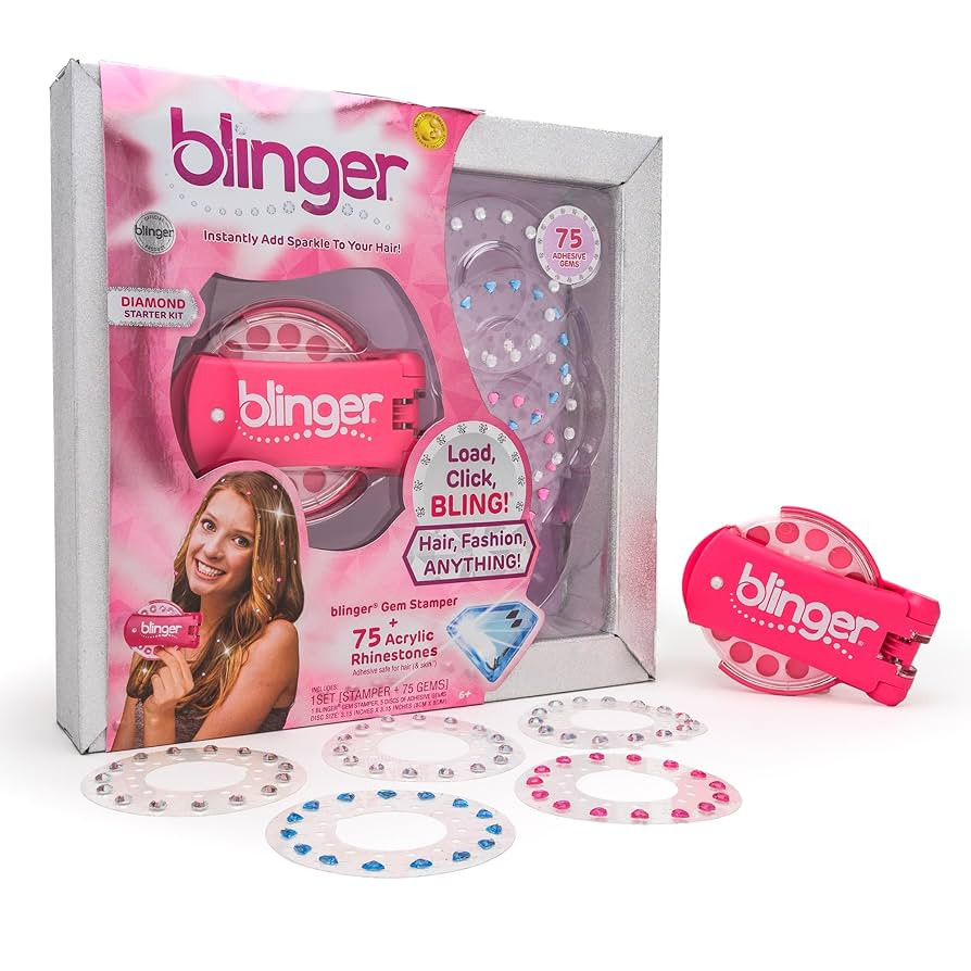 blinger® Diamond Collection Starter Kit | Gem Stamper & 75 Rhinestones | Instantly Add Sparkle t... | Amazon (US)