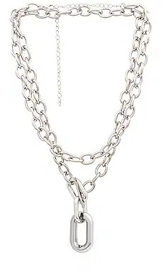 Amber Sceats Large Chain Layered Necklace in Silver from Revolve.com | Revolve Clothing (Global)