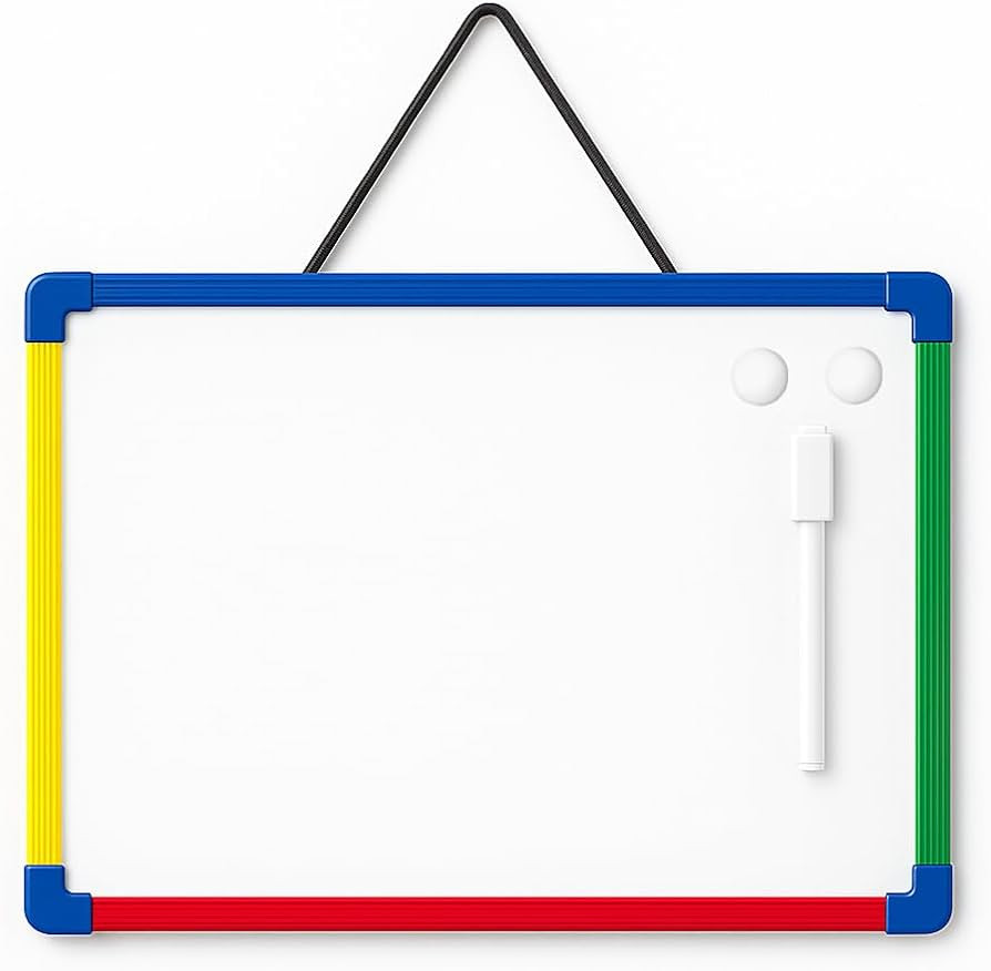 14x11 Inch Double-Sided Magnetic Whiteboard with Colorful Frame, Hanging Small Dry Erase Board fo... | Amazon (US)