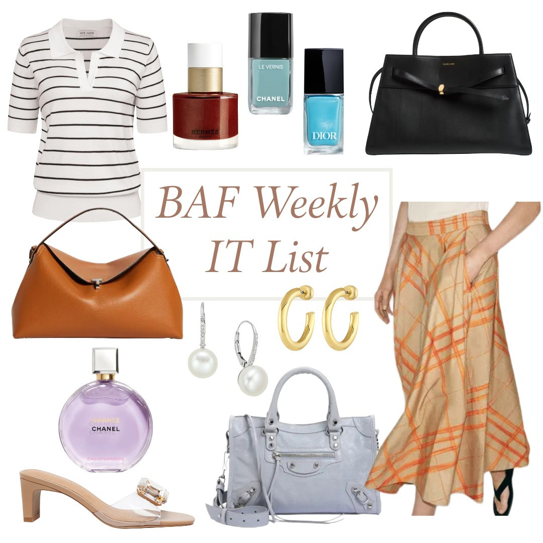 What's trending on the blog this week. Summer nail polish, the anonymous handbag, IT bags from the early 2000's, classic jewelry and glamourous sandals. 

 #LTKOver40 #LTKPetite #LTKBeauty