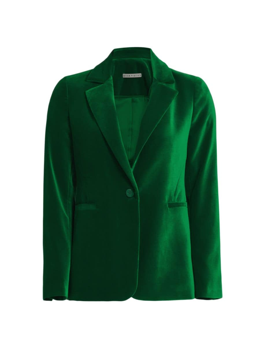 Macey Velvet Single-Breasted Blazer | Saks Fifth Avenue