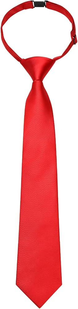 Enlision Boys Ties Solid Color Pre-Tied Kids Necktie for Age 8-12 Adjustable Woven Formal Kids Ti... | Amazon (US)