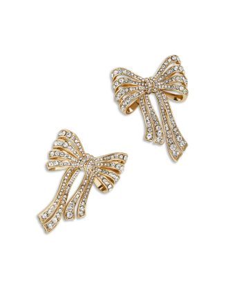 That's A Wrap Pavé Bow Drop Earrings in Gold Tone | Bloomingdale's (US)