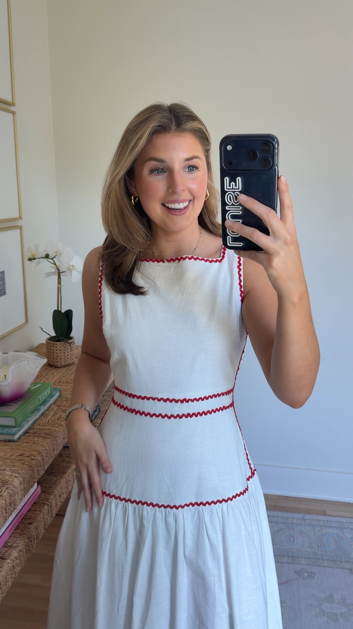 Red and white dress for MDW or 4th of July! Wearing a S