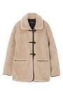 Faux fur coat with toggle fastening | PULL and BEAR UK