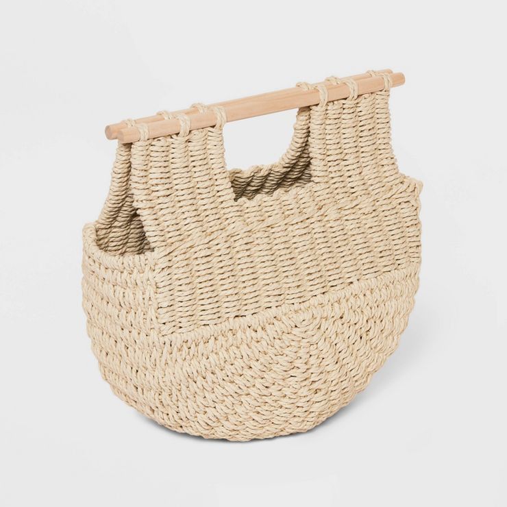 Handheld Crescent Straw Tote Handbag - A New Day™ Natural | Target