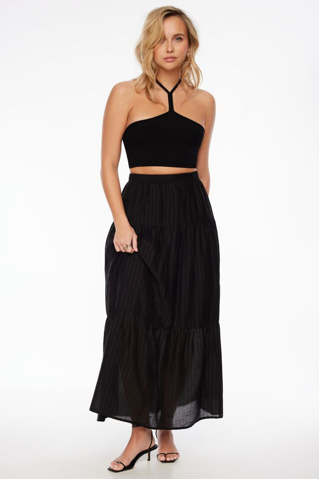 Daisy Tiered Maxi Skirt | Dynamite Clothing