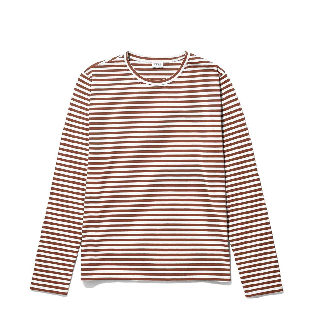 The Modern Long - Cream/Walnut Mini Stripe | KULE (US)