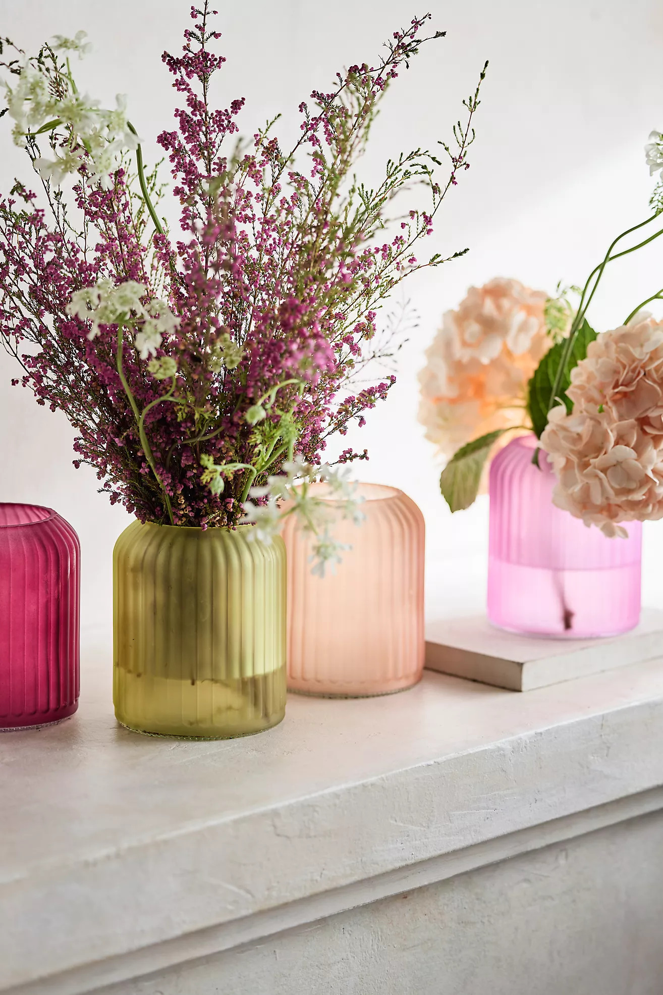 Frosty Ridged Bud Vase | Anthropologie (US)