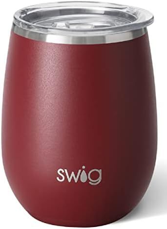 Swig Life 14oz Insulated Wine Tumbler with Lid | 40+ Pattern Options | Dishwasher Safe, Holds 2 Glas | Amazon (US)