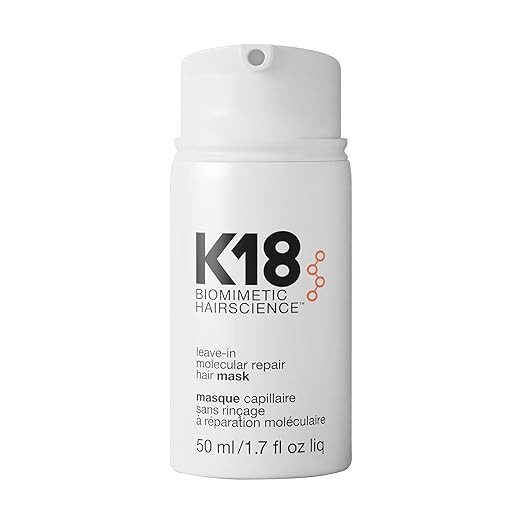 K18 Leave-In Molecular Hair Mask, Repairs Dry or Damaged Hair, Reverse Hair Damage from Bleach, C... | Amazon (US)