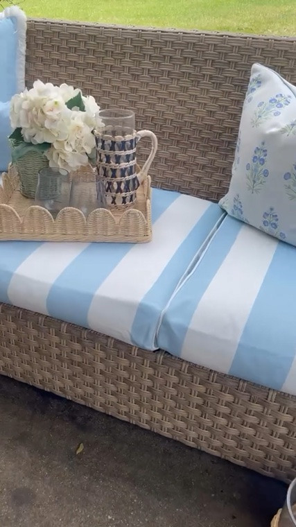 Are you ready for patio season?! ☀️ I can’t believe these blue and white striped cushion covers are from Amazon!! Snag a pair to refresh your patio and create a classic coastal vibe! 🌊 

Why I’m loving them:
Water repellant
Invisible zipper
Adjustable straps
Contrasting piping 
Indoor/Outdoor use

Like & say SHOP for info✨

Classic coastal, coastal style, classic coastal home, coastal home, coastal living, patio, patio decor, outdoor decor, patio refresh, home refresh, blue and white, blue and white decor, outdoor cushions, outdoor pillows, Amazon, Amazon home 

#coastal #amazon #spring #patio 

Comment SHOP below to receive a DM with the link to this post on my LTK ⬇ https://liketk.it/67AU4