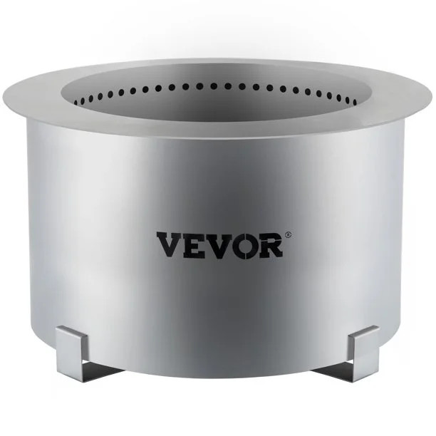 VEVOR Smokeless Fire Pit, Stainless Steel Stove Bonfire, Large 22 inch Diameter Wood Burning Fire... | Walmart (US)