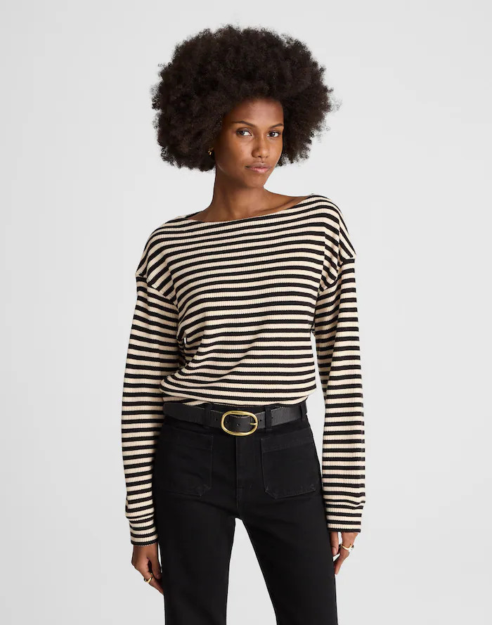 Boatneck Drop-Shoulder Top | Madewell