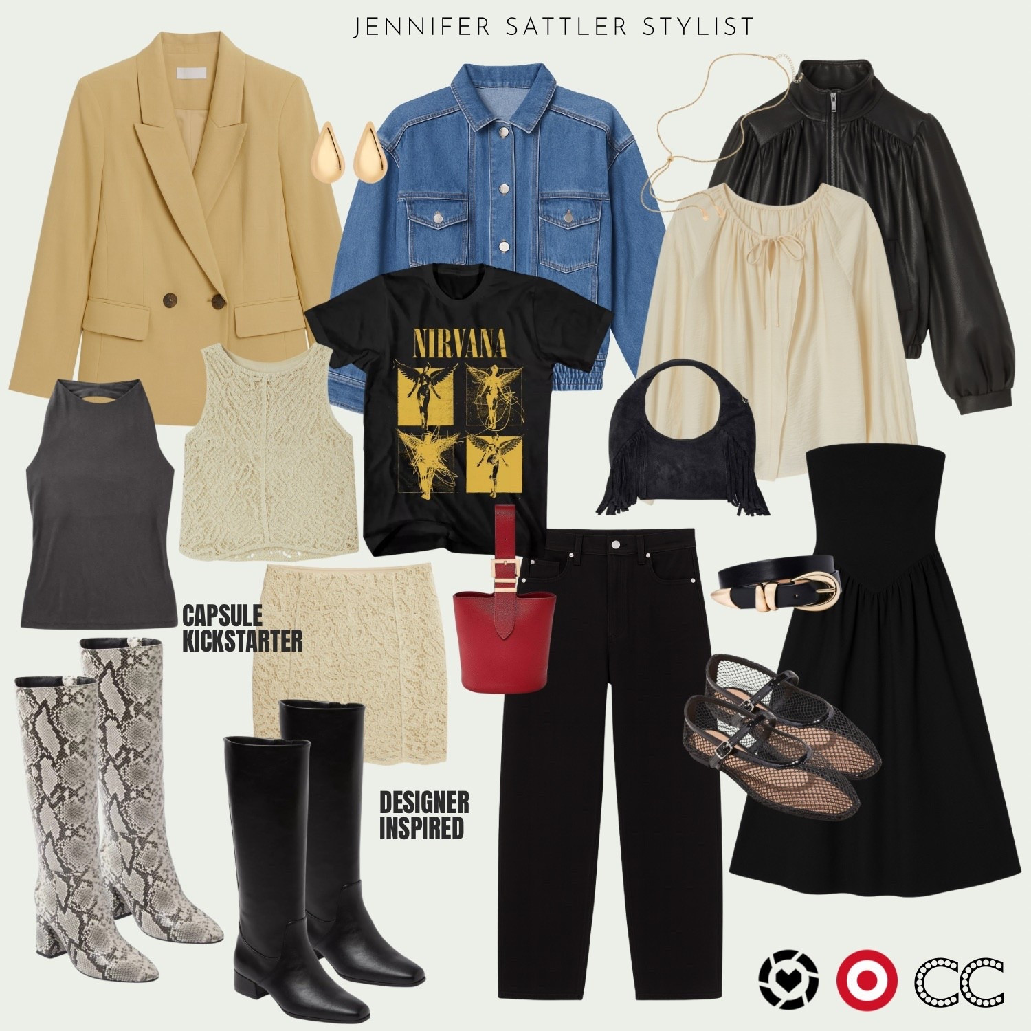 The last fashion capsule wardrobe I shared from Target that was under $500 went viral. This one includes pieces that will remind you of ones you have seen from Givenchy, Isabel Marant, Stella McCartney bottega Ferragamo, Valentino Zimmerman, STAUD...