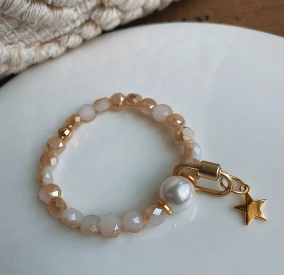 The Briar Charm Bracelet | charmed bracelet | bracelet charms | pearl bracelet | bracelet stack | Etsy (US)