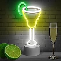 Lumoonosity Cocktail Neon Sign - USB/Battery Powered Neon Bar Signs for Home Bar, Pub, Party Table Decor - Cocktail LED Light with On/Off Switch for Birthday Parties, Wedding - 5.31×12.2 Inch | Amazon (US)
