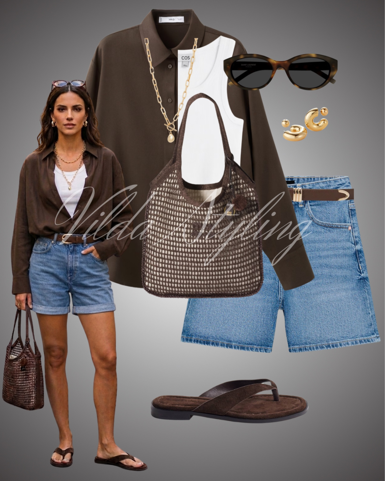 Rich browns and timeless denim 🤎✨
An effortless blend of relaxed tailoring and everyday essentials—perfect for that polished, off-duty look. #summeroutfit #casualstyle #denimshorts #minimalstyle #outfitinspo #streetstyle #neutraloutfit #everydaylook 

#LTKsummer #LTKjeans #LTKspring