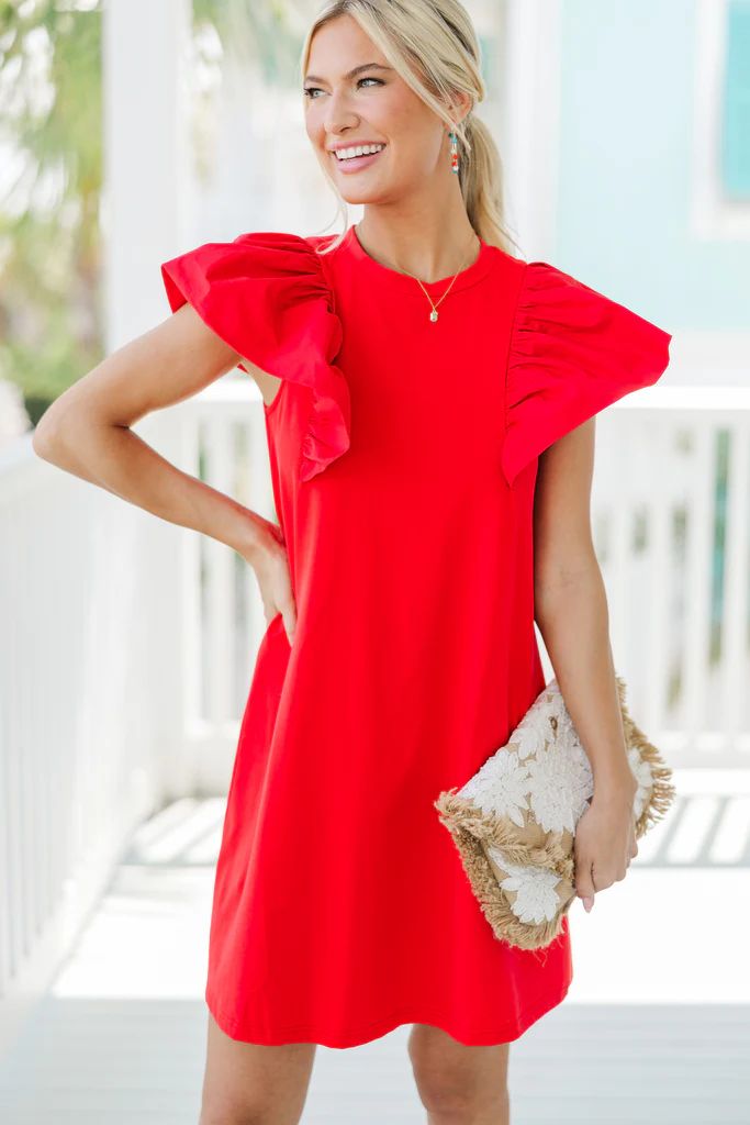 Get Ready Red Ruffled Mini Dress | The Mint Julep Boutique