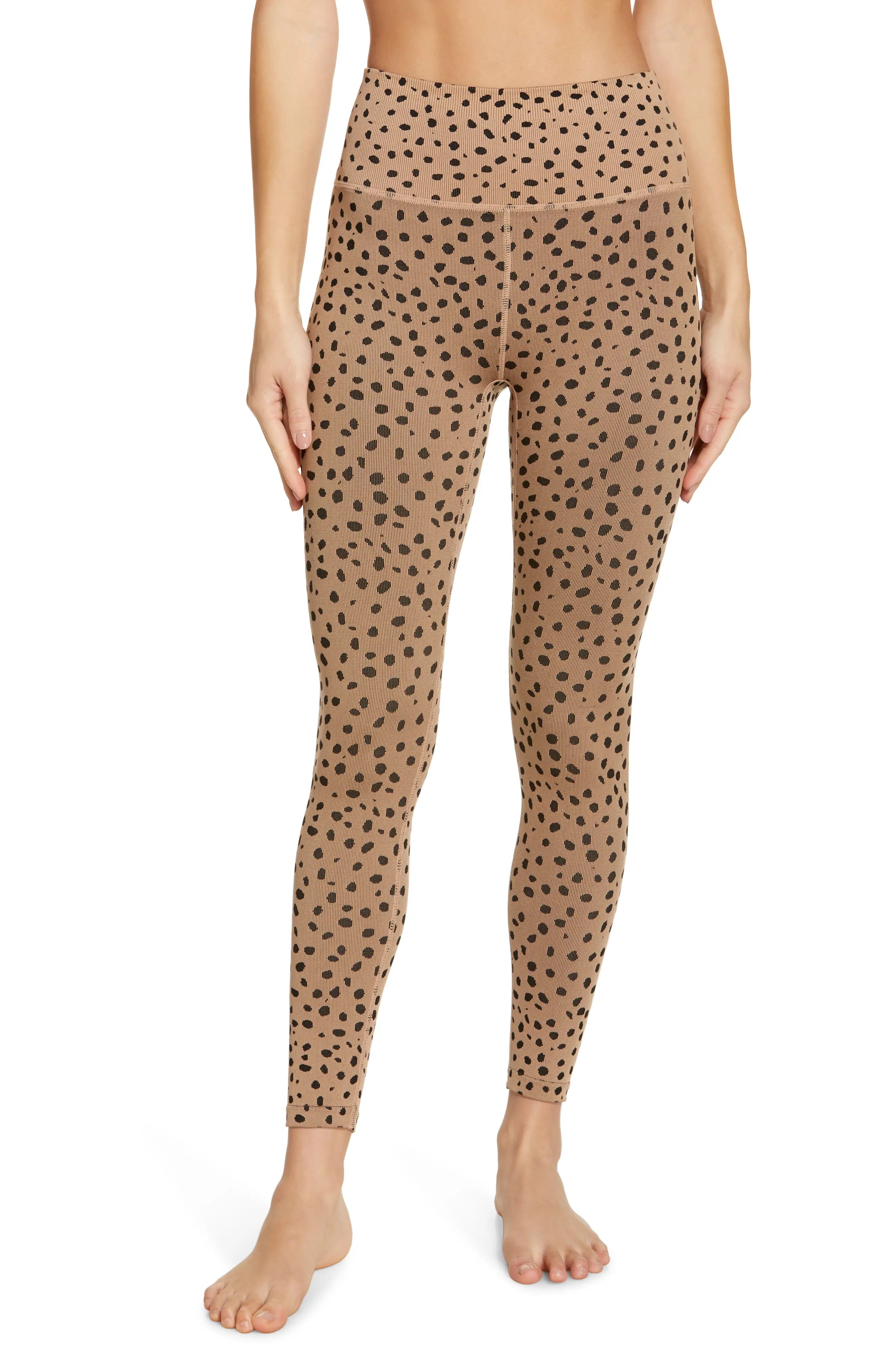 Zella Elevate High Waist Seamless Leggings in Tan Natural at Nordstrom, Size X-Small | Nordstrom