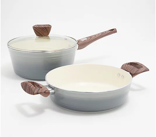 Chef Robert Irvine 3-pc Set 3-qt Saucepan and 9" Saute - QVC.com | QVC