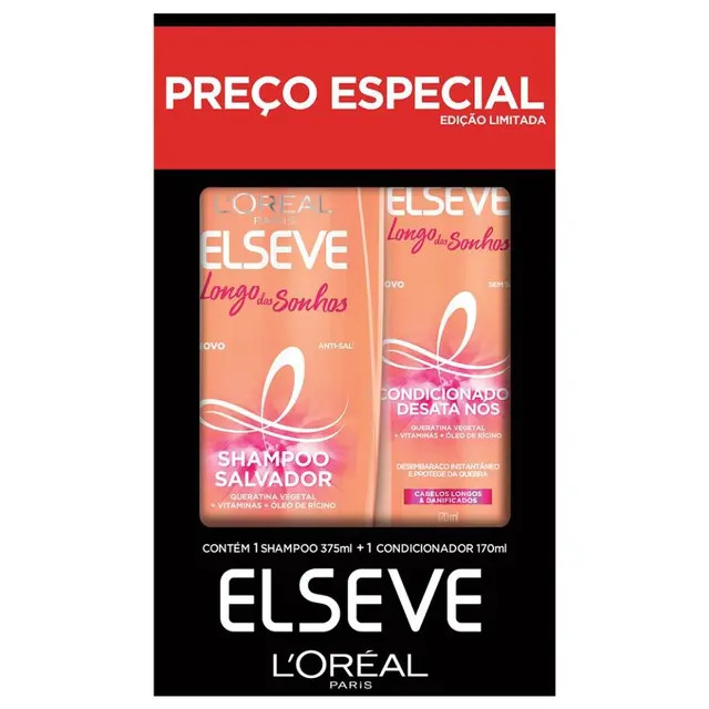 Kit Shampoo + Condicionador Elseve Longo dos Sonhos 1 Undade | Droga Raia | DrogaRaia (BR)