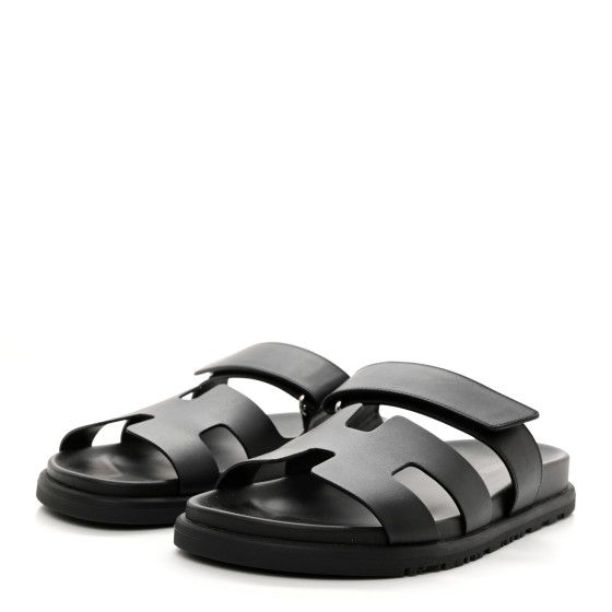 Calfskin Womens Chypre Sandals 37.5 Black | FASHIONPHILE (US)