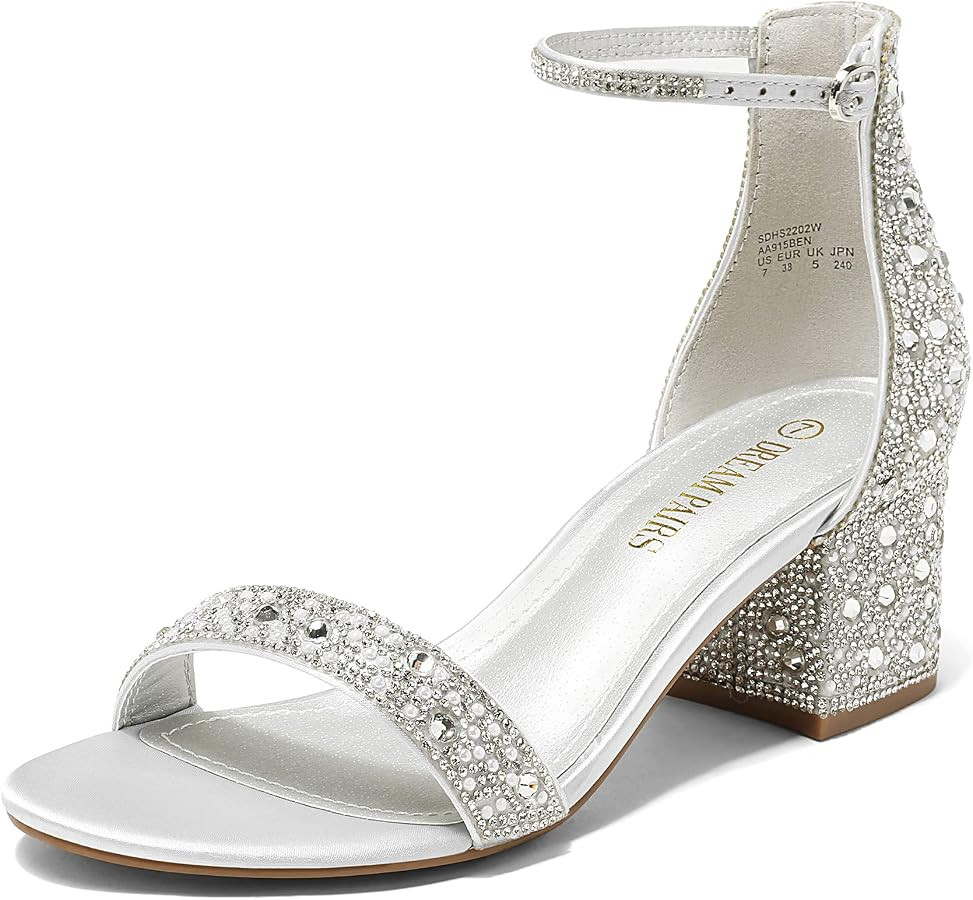 DREAM PAIRS Women's Comfort Low Block Heel Sandals | Amazon (US)