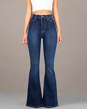 High Waisted Bell Bottom Jeans for Women Black Flare Jeans Retro Bootcut Jeans Stretch Wide Leg D... | Amazon (US)