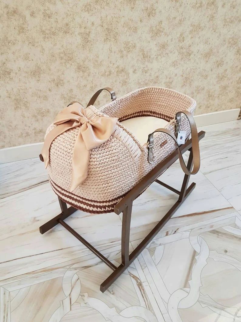 Royal SET for Newborn | Baby-Moses-Basket with Wool baby Blanket| Newborn Cot| Nursery Decor | Cr... | Etsy (US)