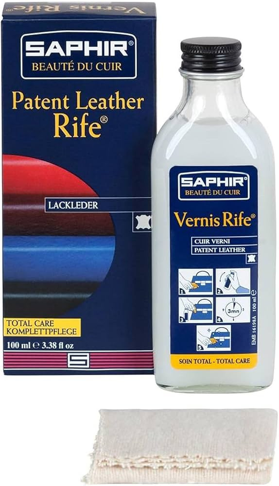 SAPHIR Vernis Rife - Patent Leather Cleaner - Shine, Clean and Protect against Cracking - Neutral... | Amazon (US)
