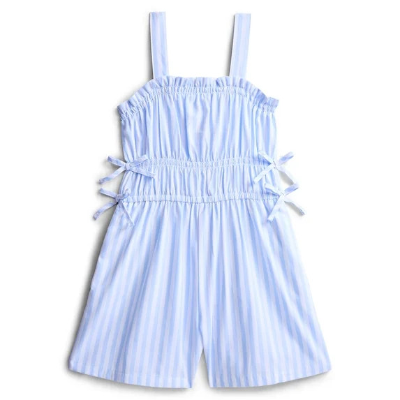 Wonder Nation Girls Elastic Waist Romper, Sizes 4-18 & Plus | Walmart (US)