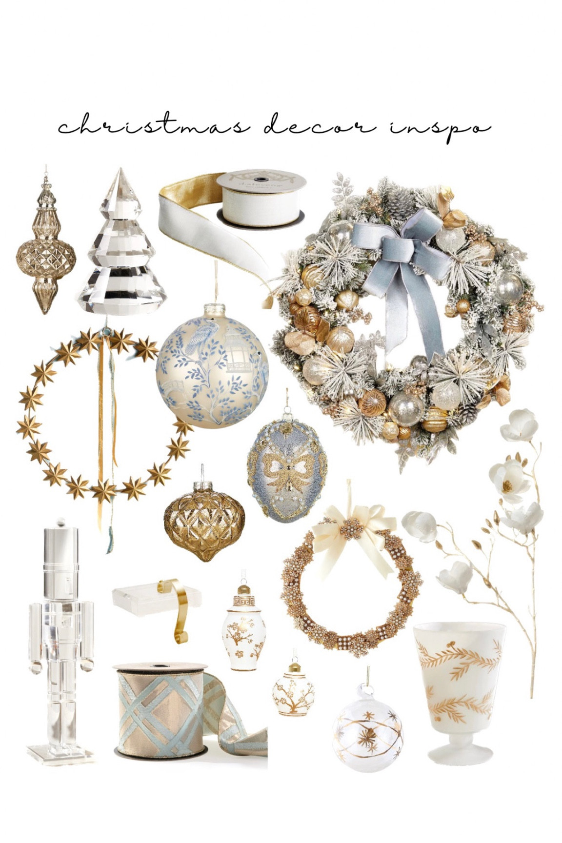 Blue and gold Christmas decor  

#LTKSaleAlert #LTKHoliday #LTKHome