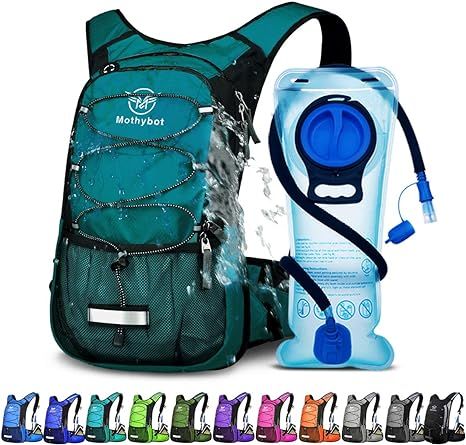Mothybot Hydration Pack, Insulated Hydration Backpack with 2L BPA Free Water Bladder and Storage,... | Amazon (US)
