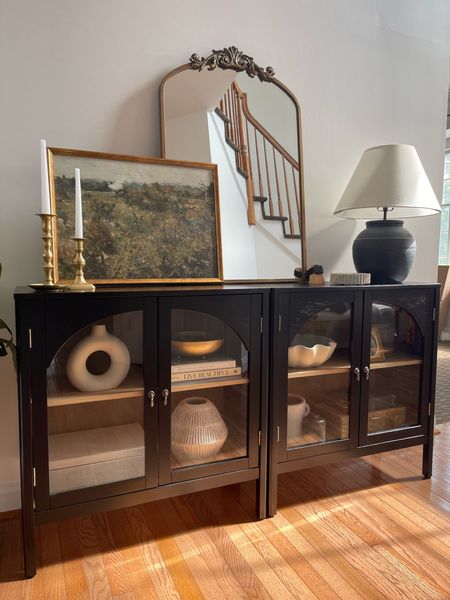 Entryway sideboard decor. Cabinet styling for the home. Affordable home decor.

Target style. Amazon home. Arched cabinet. Threshold. Studio McGee decor. Vintage decor. Modern decor. Transitional decor. Arched mirror. Anthropologie mirror dupe. 

#LTKhome #LTKunder100