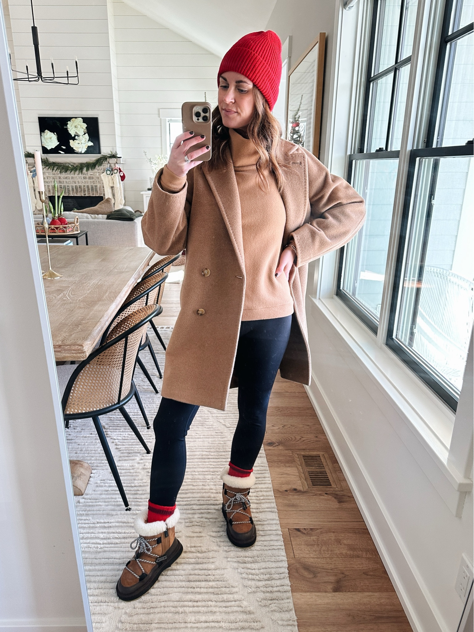 Coat runs very big, size Xxs
Top runs snug, I’m I my usual size small (use code: JILL25 for 25% off!)
Leggings size small
Boots run big, I went to the next size down 

#LTKSeasonal #LTKOver40 #LTKHoliday
