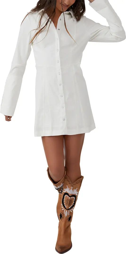 Free People Thea Long Sleeve Shirtdress | Nordstrom | Nordstrom