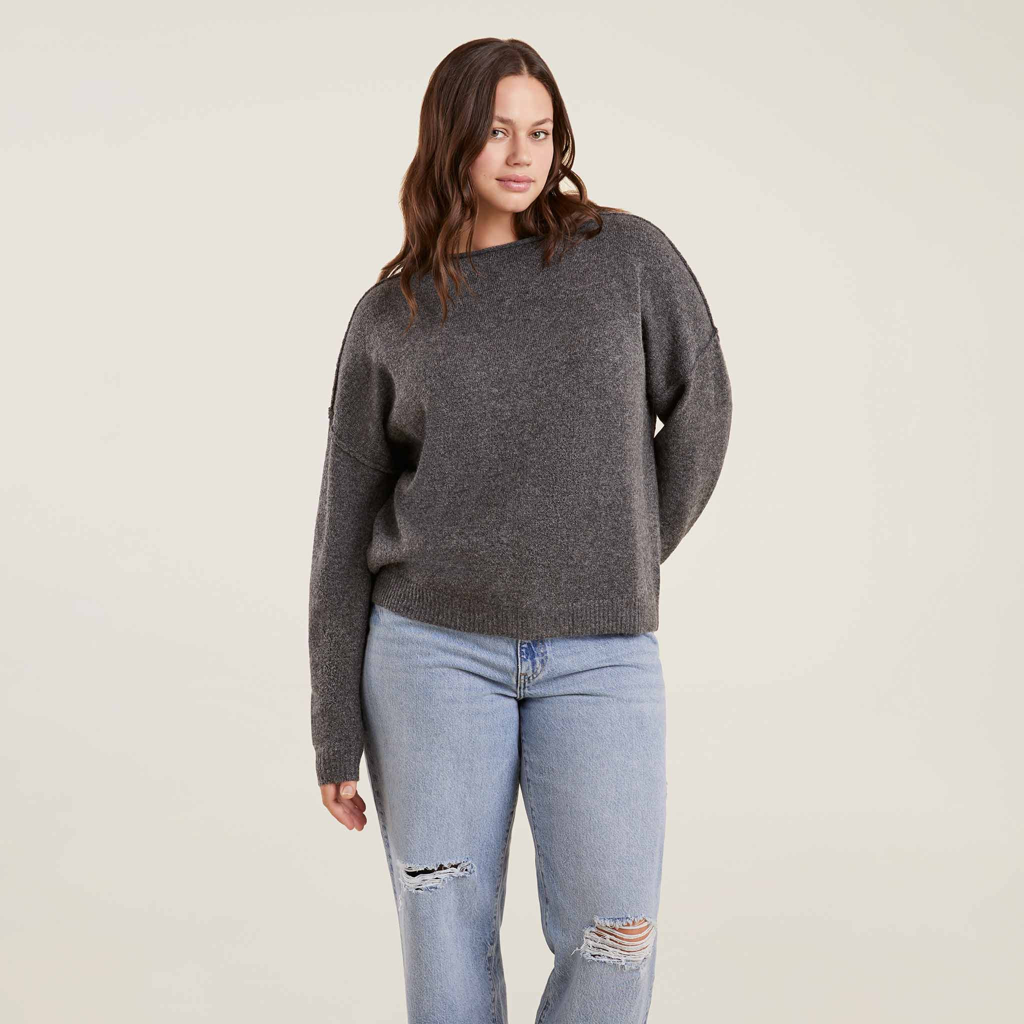 Cozy Knit Sweater | Charcoal - nuuds | nuuds