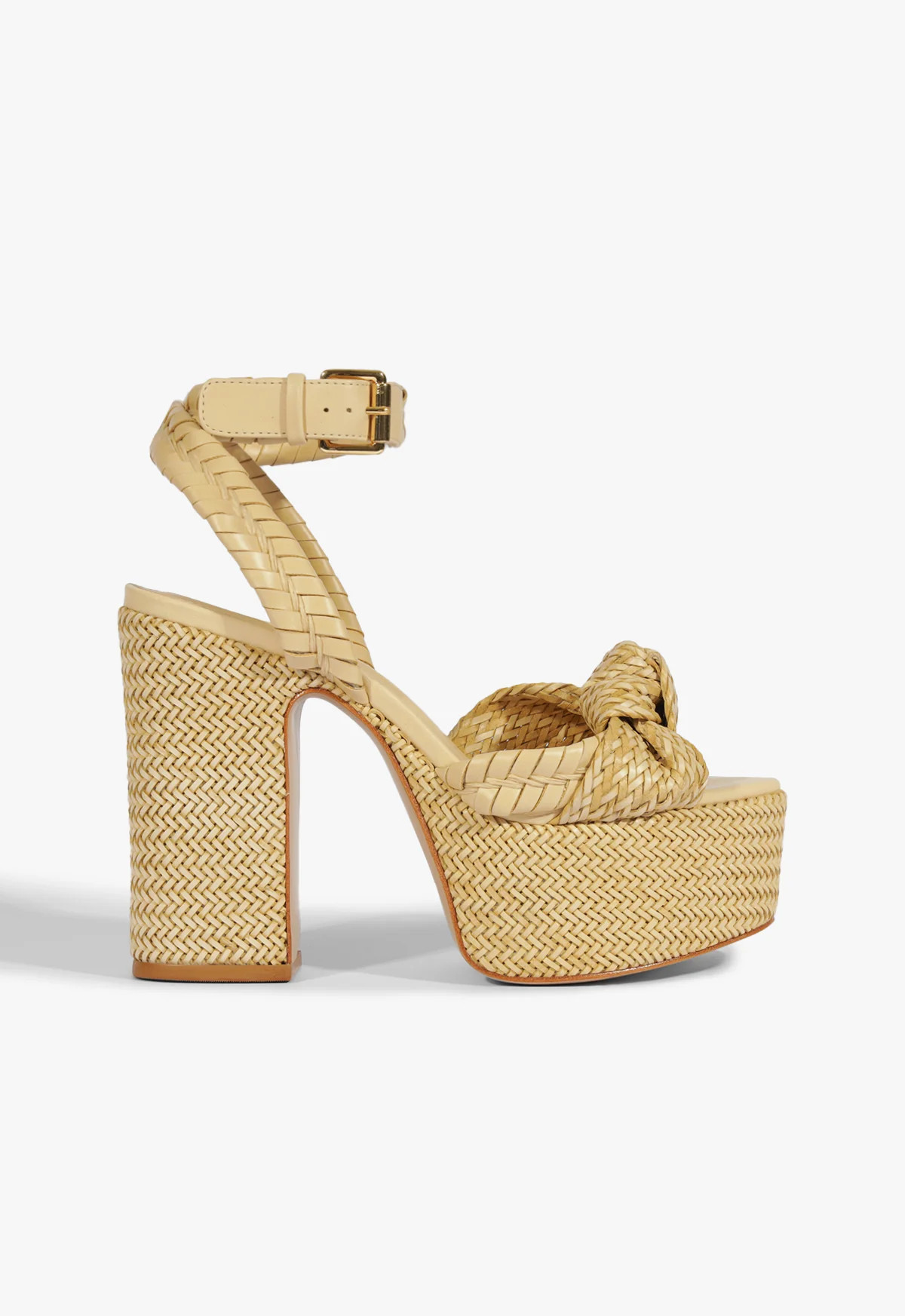 Khari Platform Sandal | Beige | Synthetic | Schutz (US)