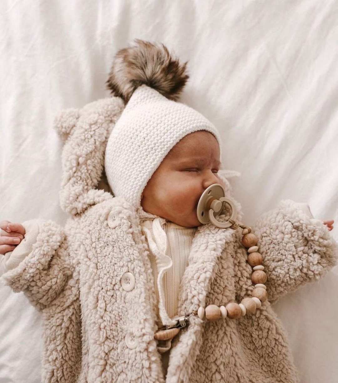 Handmade Merino Wool Knit Baby Bonnet and Bootie Set | Etsy (US)