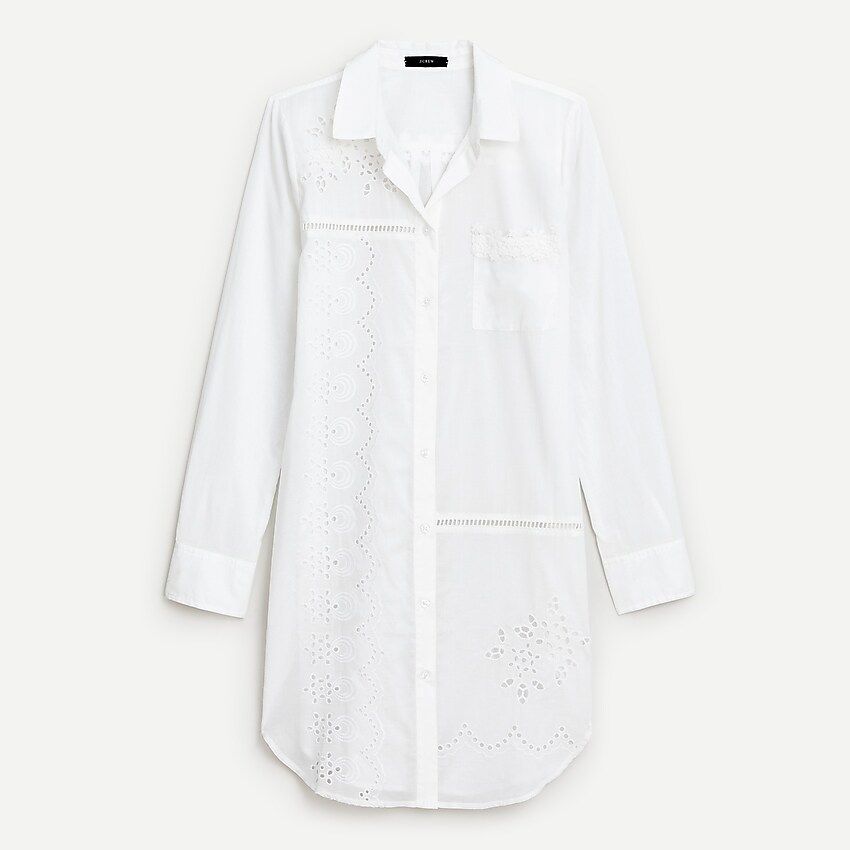 Button-up beach cover-up in linen-cotton | J.Crew US