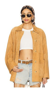 Free People x We The Free Annalise Suede Jacket in Chestnut from Revolve.com | Revolve Clothing (Global)
