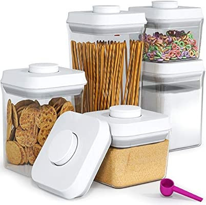 Pop&Lock Air Tight Food Storage Containers - Pop 5-Piece Premium Pantry Space Saving Canisters - ... | Amazon (US)