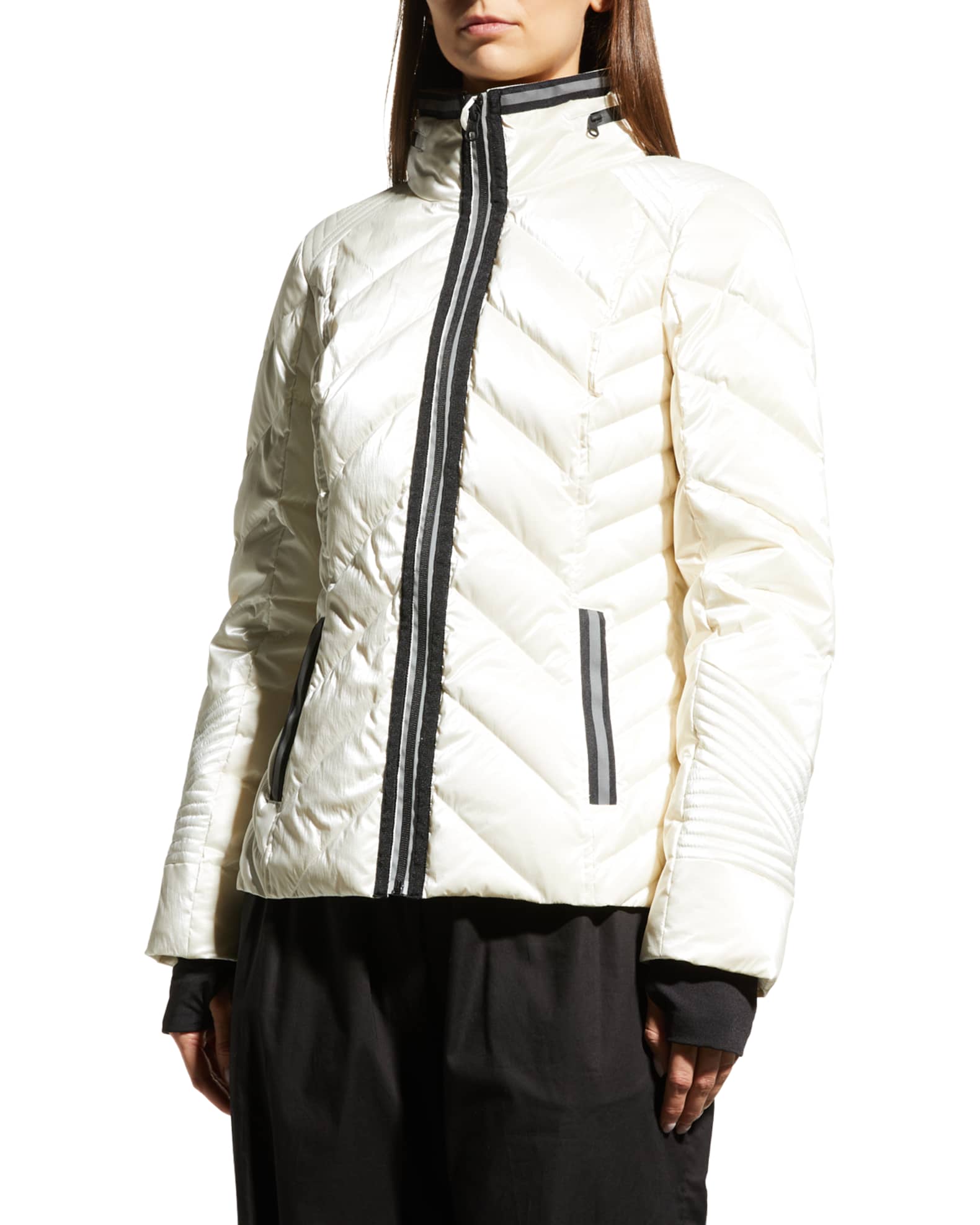 Blanc Noir Super Hero Puffer Jacket with Reflective Trim | Neiman Marcus