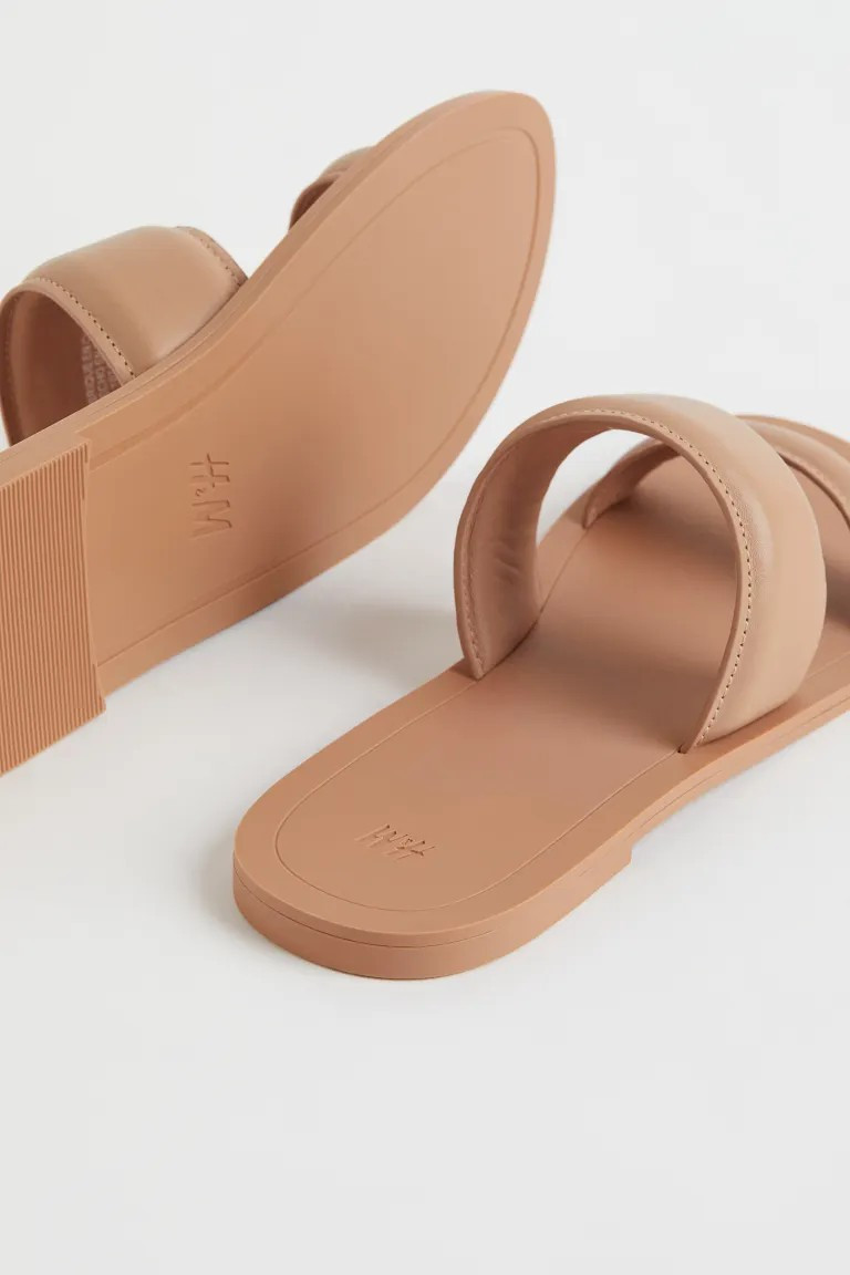 Leather slides | H&M (UK, MY, IN, SG, PH, TW, HK)